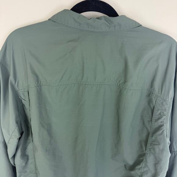 Columbia Mens Omni-Shade Sun Protection Long Sleeve Button-Up Green Shirt Large - Picture 6 of 12